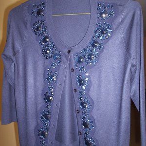 Midnight/Navy Blue Day/ Evening Sweater by Carmen